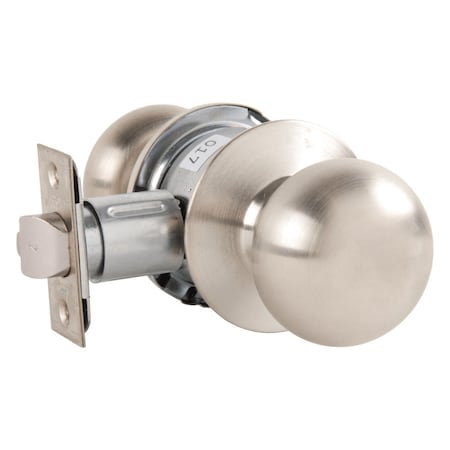 Arrow Lock Grade 2 Passage Cylindrical Lock, Tudor Knob, Non-Keyed, Satin Nickel Finish, Non-handed MK01-TA-15